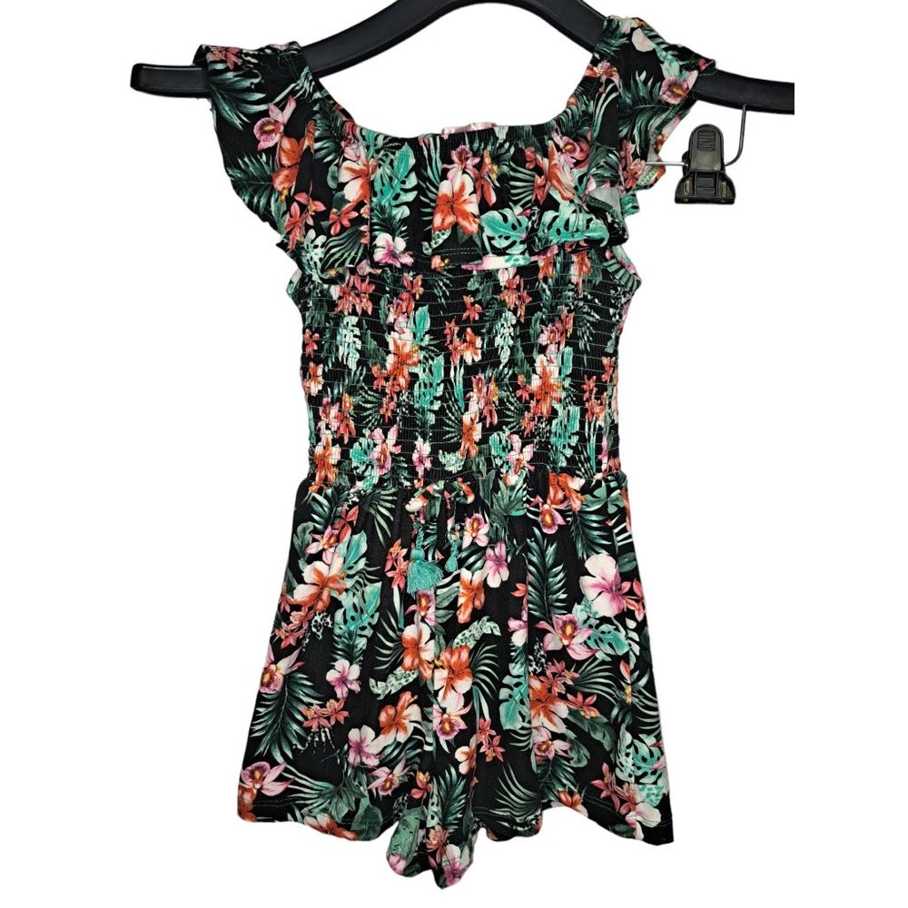 1st Kiss Girls 14/16 Toddler Girl  Black Floral Romper